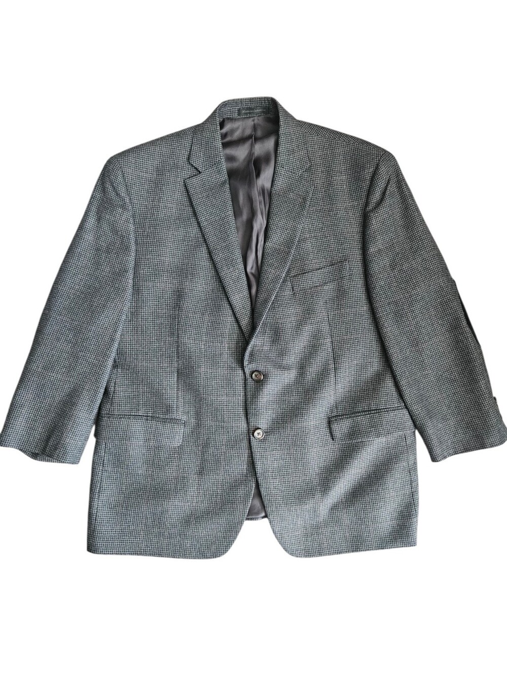 Lauren Ralph Lauren Blazer Mens 44S Grey Notch Lapel Elbow Patch Sport Coat